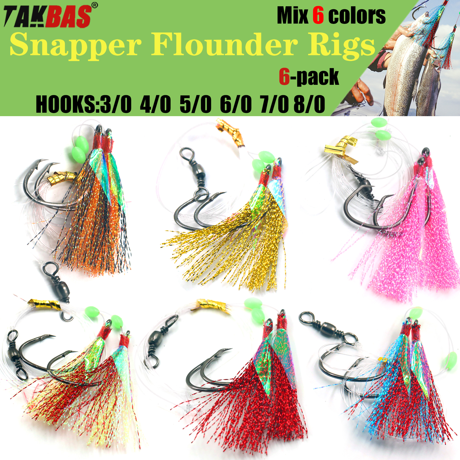 6pcs Snapper Tackle Flasher Ri - Fishing Hook Jig 리뷰 및 가격