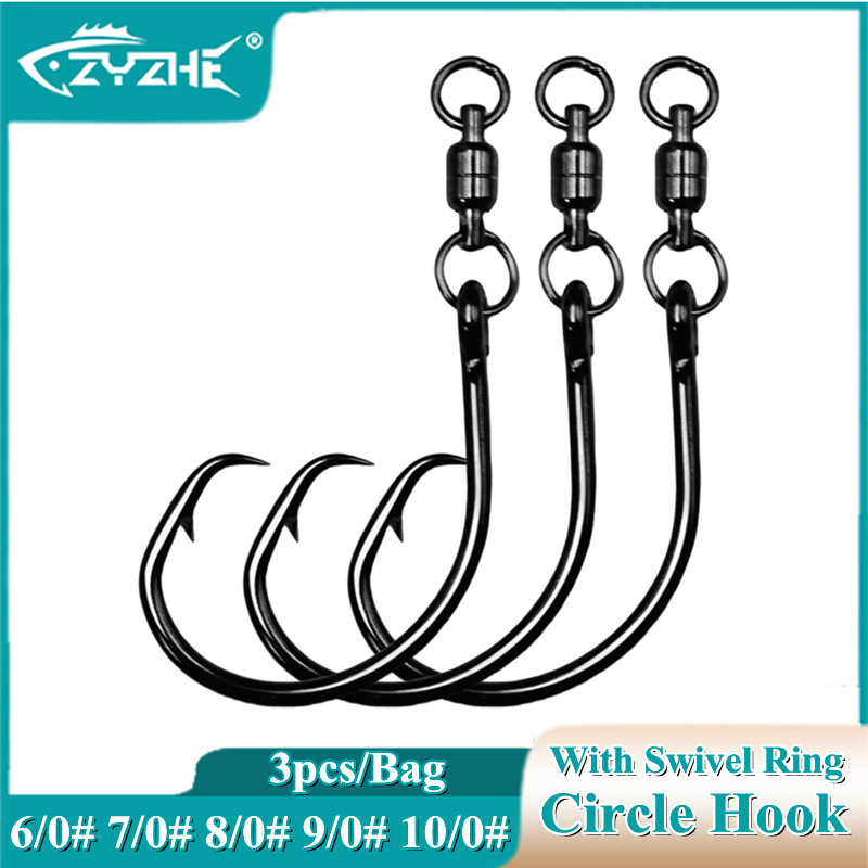 ZYZHE 3pcs/Bag Circle Hooks Wi - Fishing Hook Offset 리뷰 및 가격