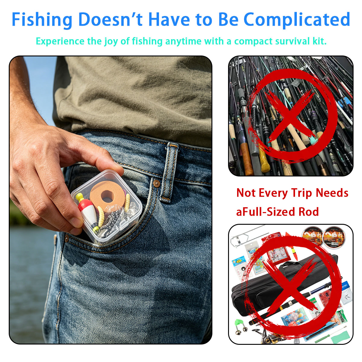 Portable Emergency Fishing Gea - Fishing Hook Offset 리뷰 및 가격