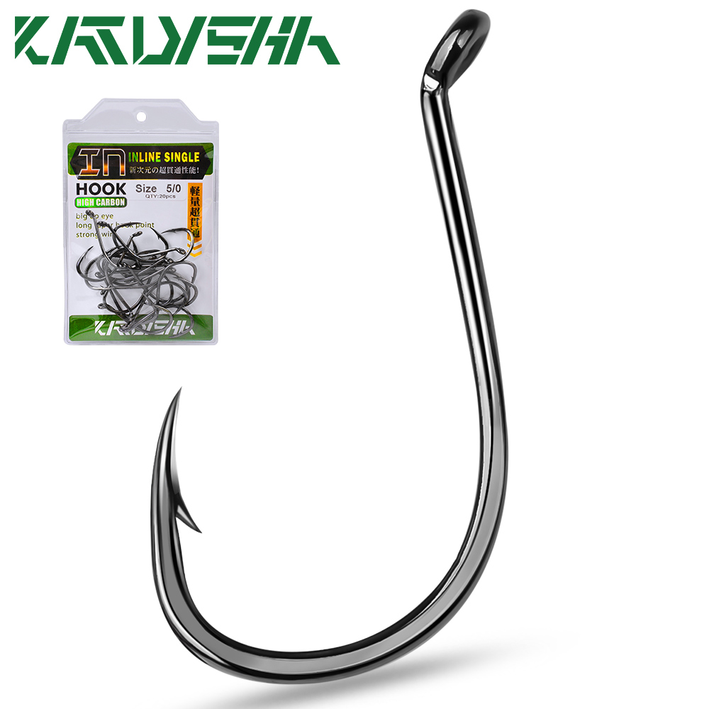 KATYUSHA  100PCS J Hooks 1/0-2 - Fishing Hook Offset 리뷰 및 가격