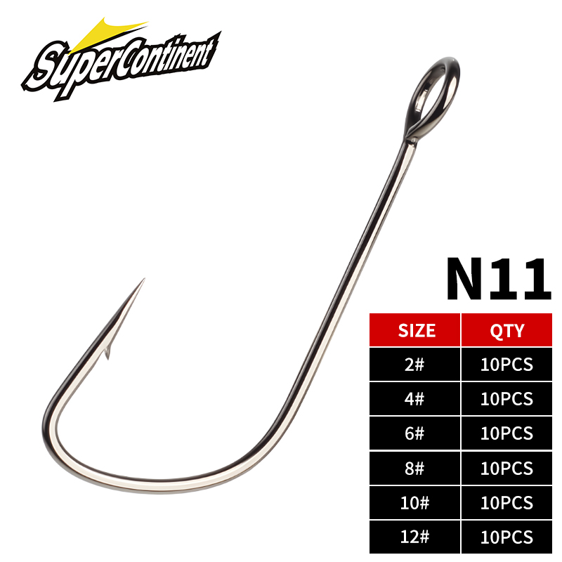 Supercontinent 2#-12# 10pcs Ba - Fishing Hook Offset 리뷰 및 가격