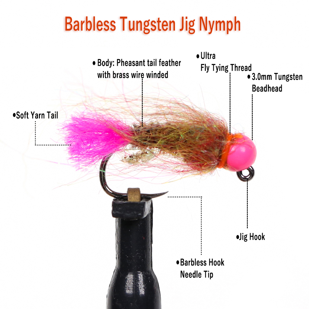 Wifreo 12pcs Tungsten Beadhead - Fishing Hook Barbless 리뷰 및 가격