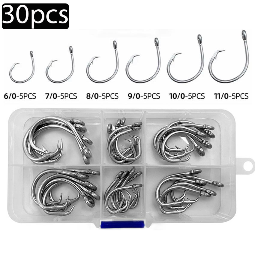 30pcs/box Fishing Hooks Stainl - Fishing Hook Circle 리뷰 및 가격