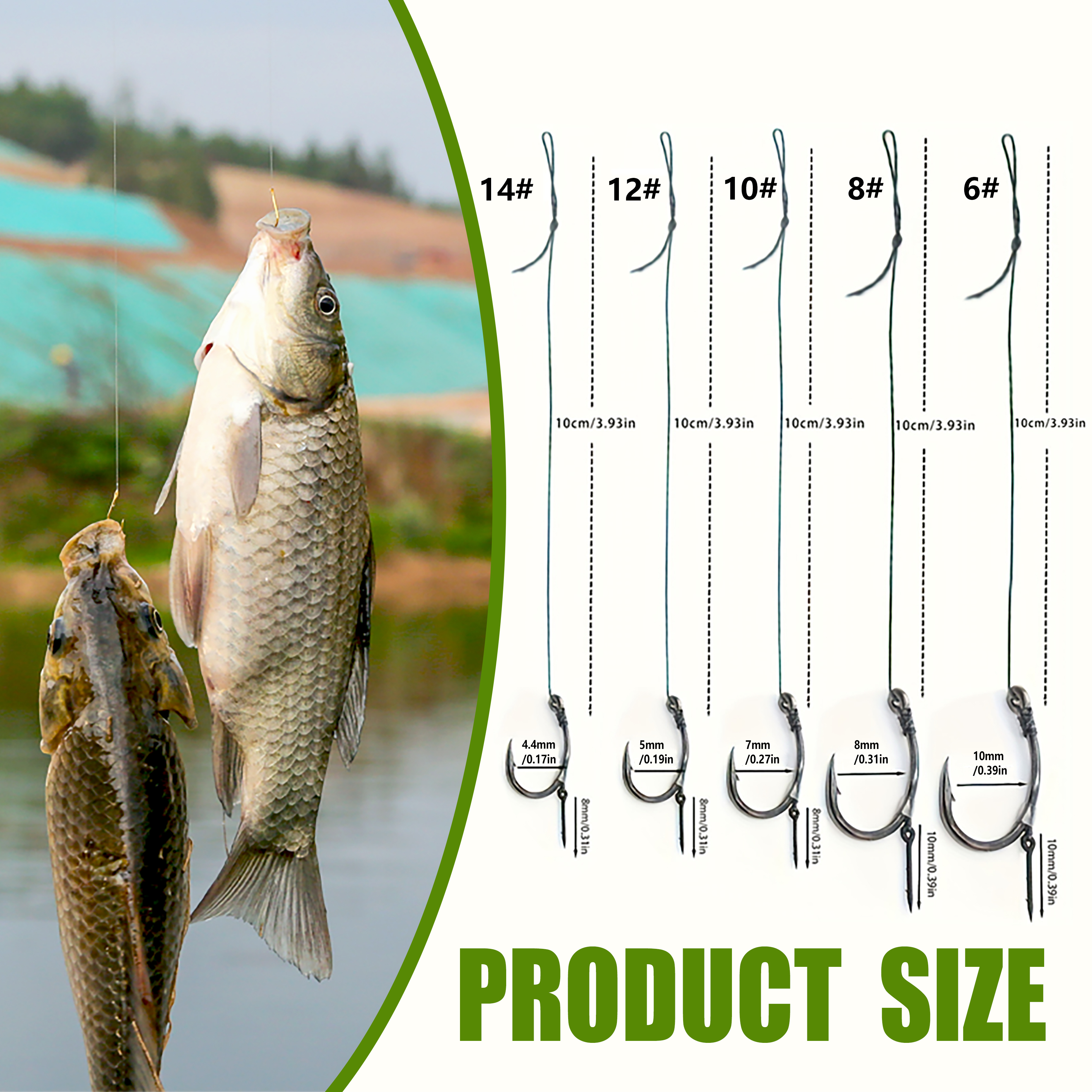 Carp Fishing Rigs Pre Tied, Me - Fishing Hook Barbless 리뷰 및 가격