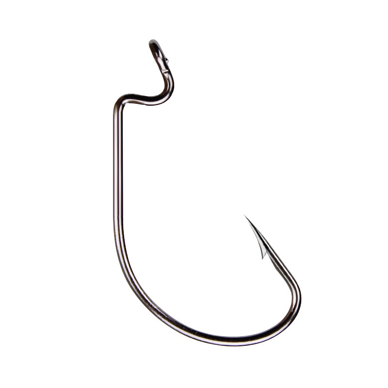 50pcs Wide Worm Hook Carbon St - Fishing Hook Offset 리뷰 및 가격
