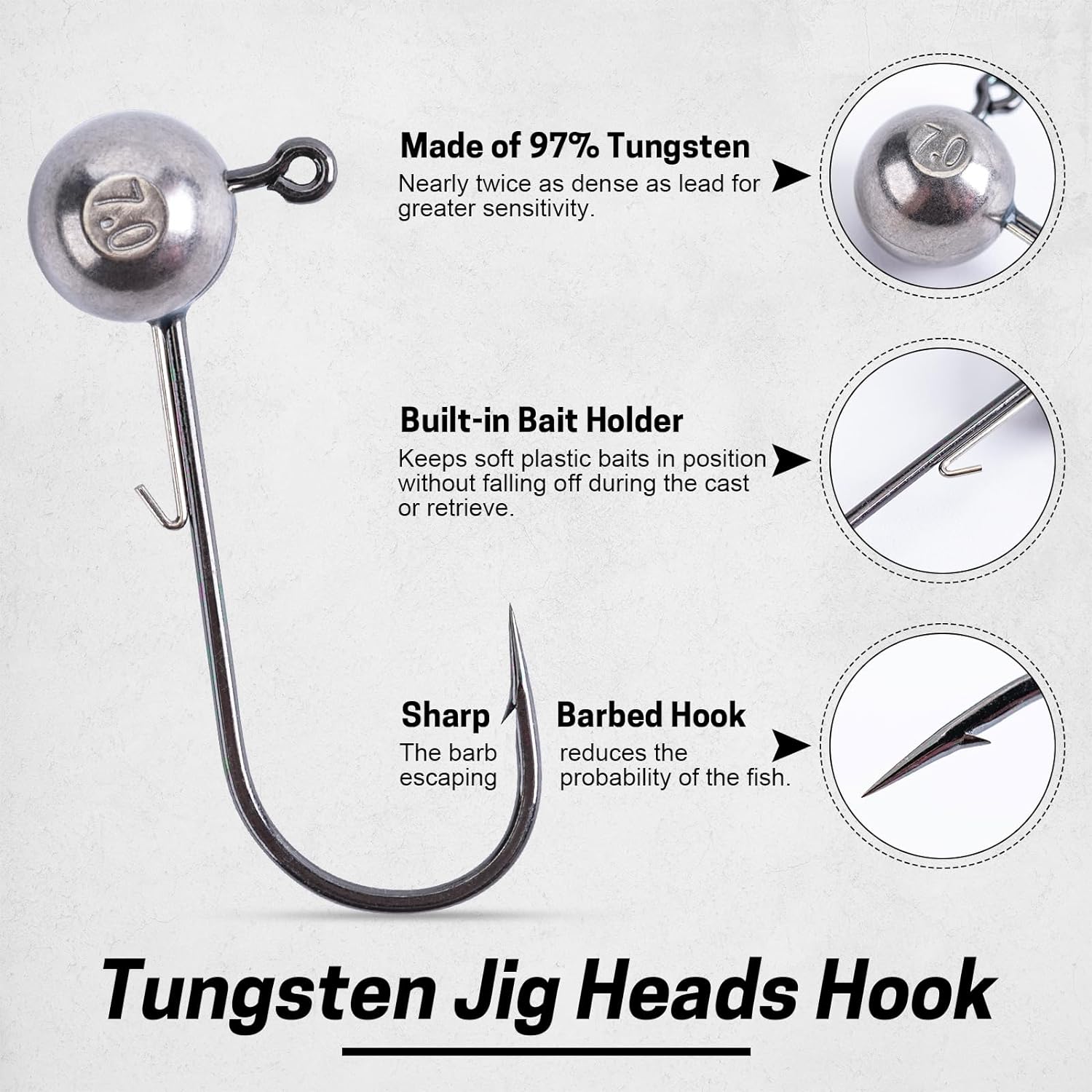 1.8g-28g 95% Solid  crank Jig  - Fishing Hook Offset 리뷰 및 가격