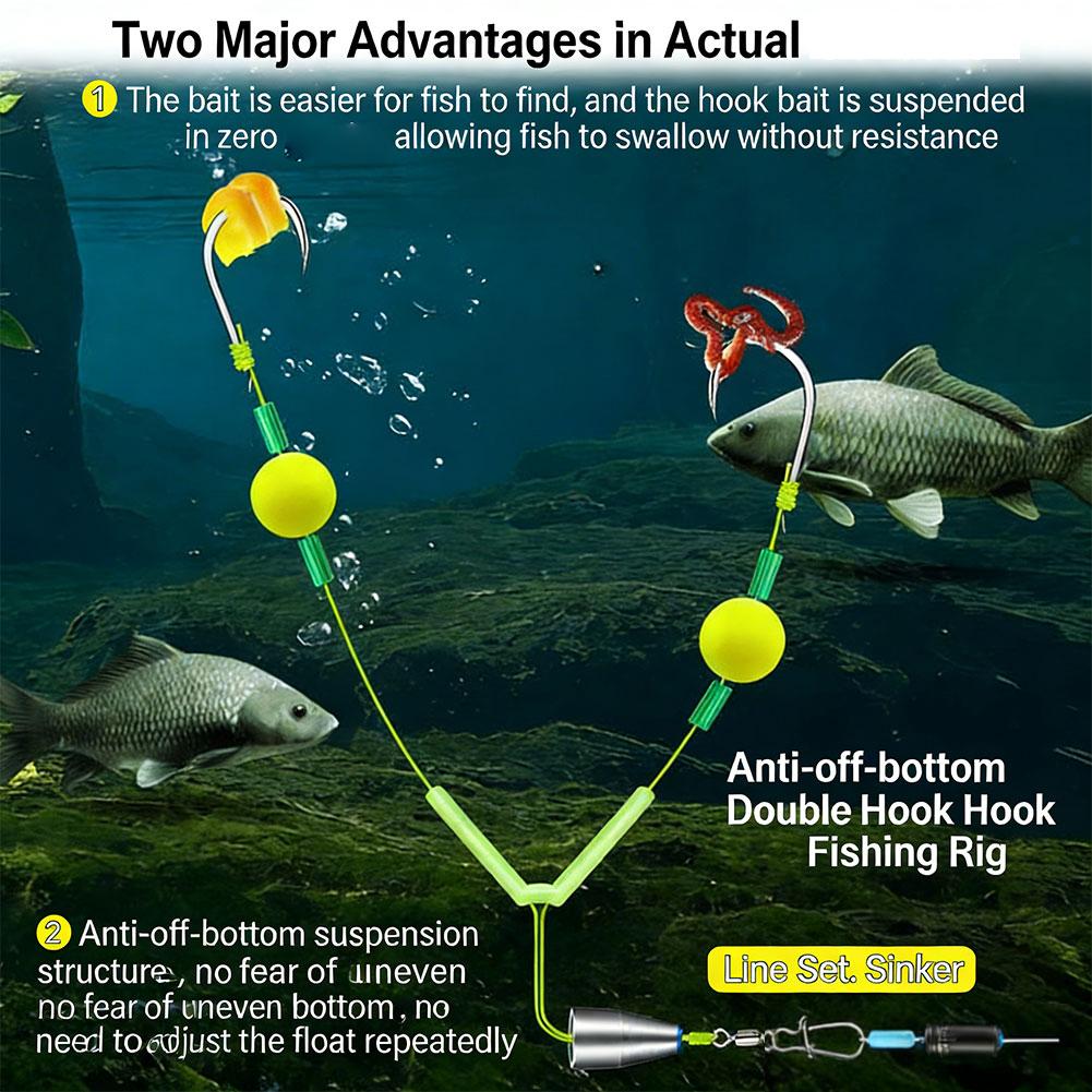 Reverse Off-Bottom Double Hook - Fishing Hook Weedless 리뷰 및 가격