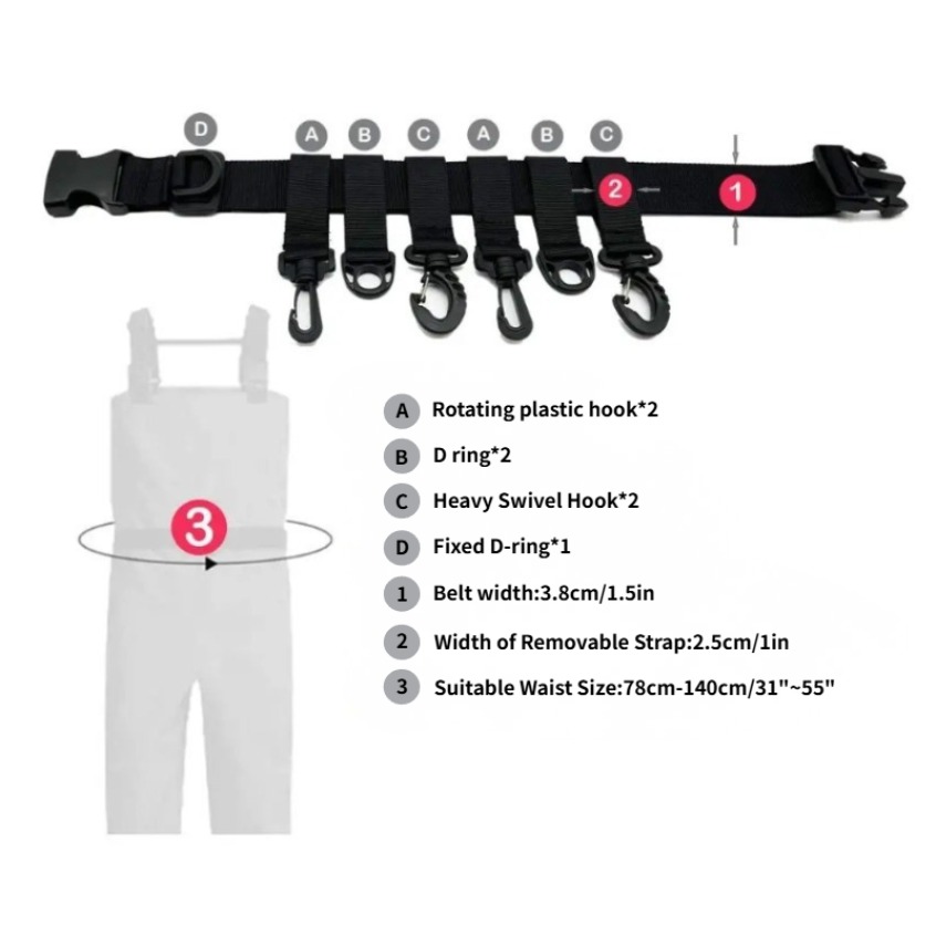 1Pcs Adjustable Wading Belts F - Fishing Hook Remover 리뷰 및 가격