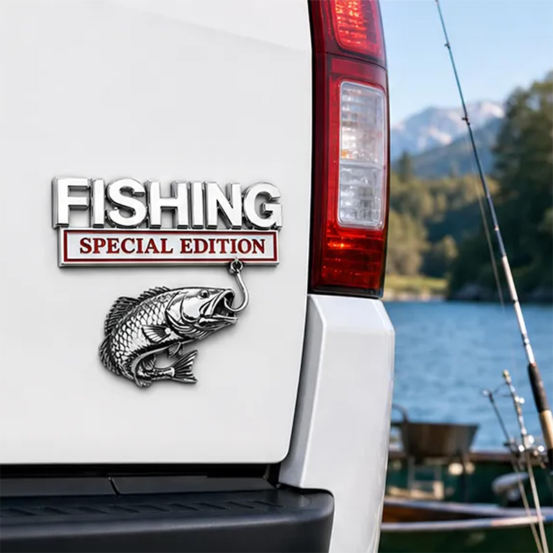 Chrome Fishing Car Badge Metal - Fishing Hook 리뷰 및 가격