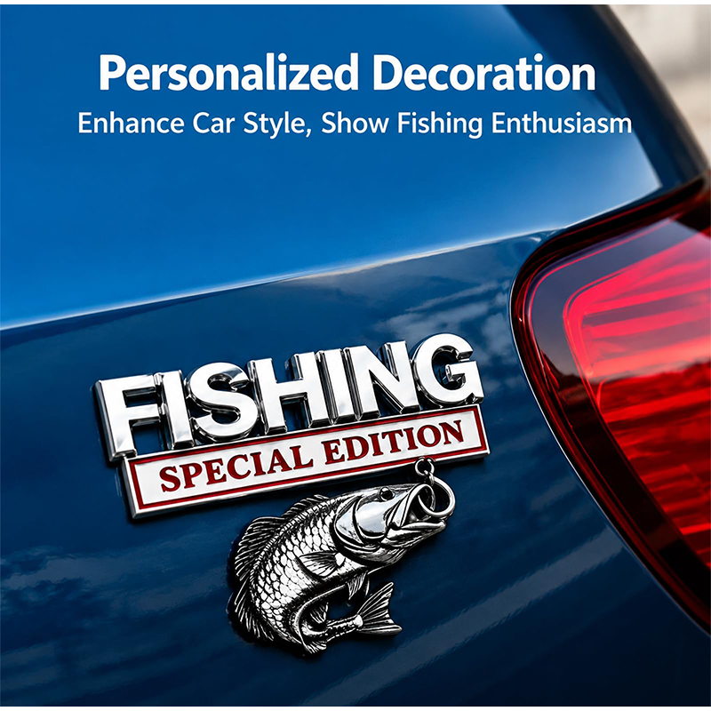 Chrome Fishing Car Badge Metal - Fishing Hook 리뷰 및 가격