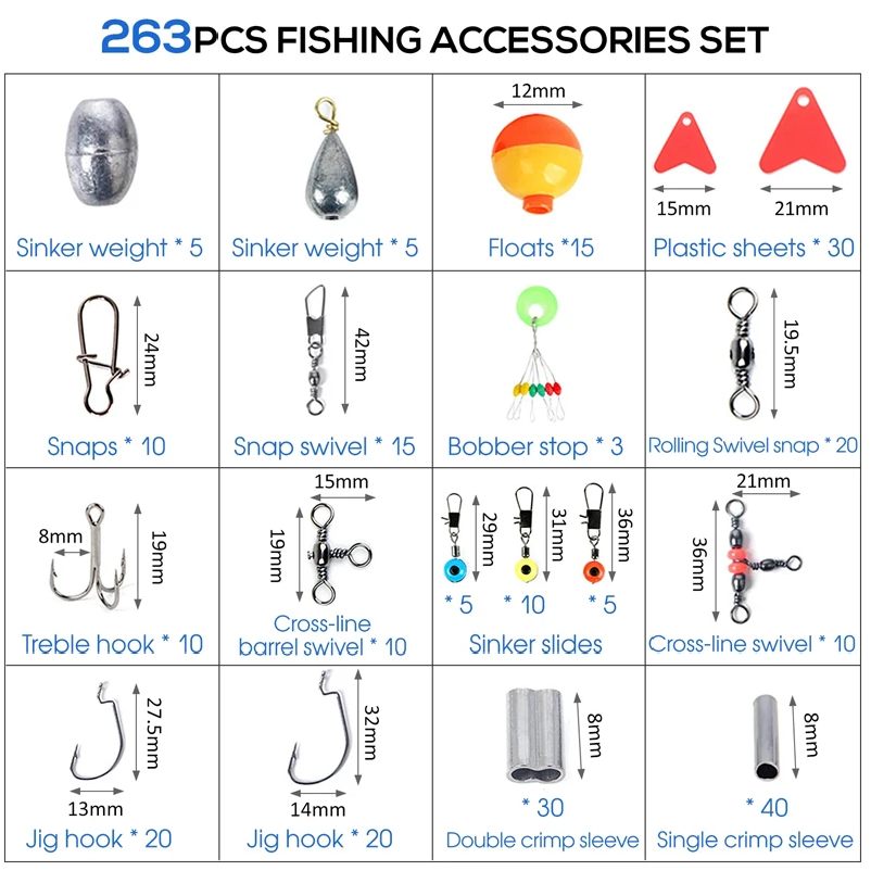 263pcs Outdoor Fishing Accesso - Fishing Hook Box 리뷰 및 가격
