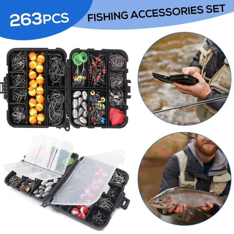263pcs Outdoor Fishing Accesso - Fishing Hook Box 리뷰 및 가격
