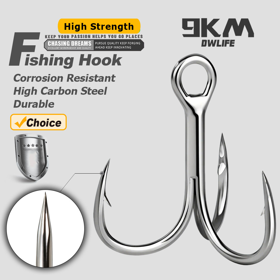 9KM Saltwater Treble Hooks 3X  - Fishing Hook Offset 리뷰 및 가격