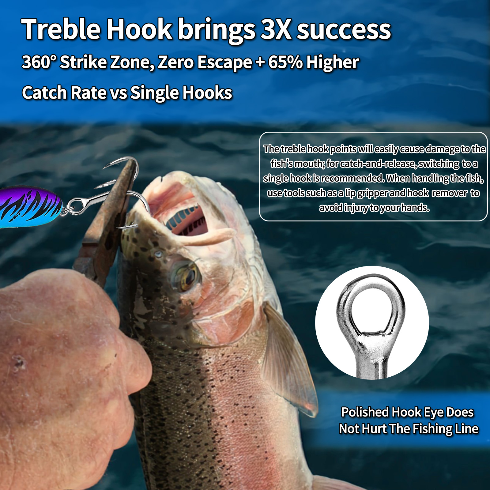 9KM Saltwater Treble Hooks 3X  - Fishing Hook Offset 리뷰 및 가격