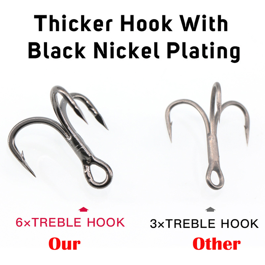 6X Fishing Treble Hook 10Pcs T - Fishing Hook Offset 리뷰 및 가격