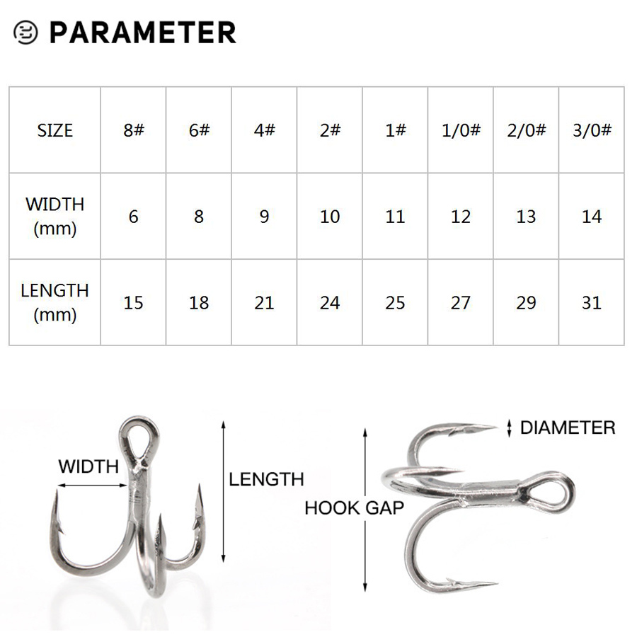6X Fishing Treble Hook 10Pcs T - Fishing Hook Offset 리뷰 및 가격