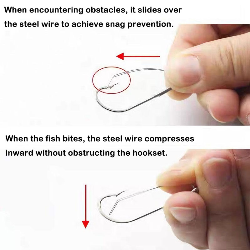 20/40Pcs Weedless Offset Worm  - Fishing Hook Weedless 리뷰 및 가격