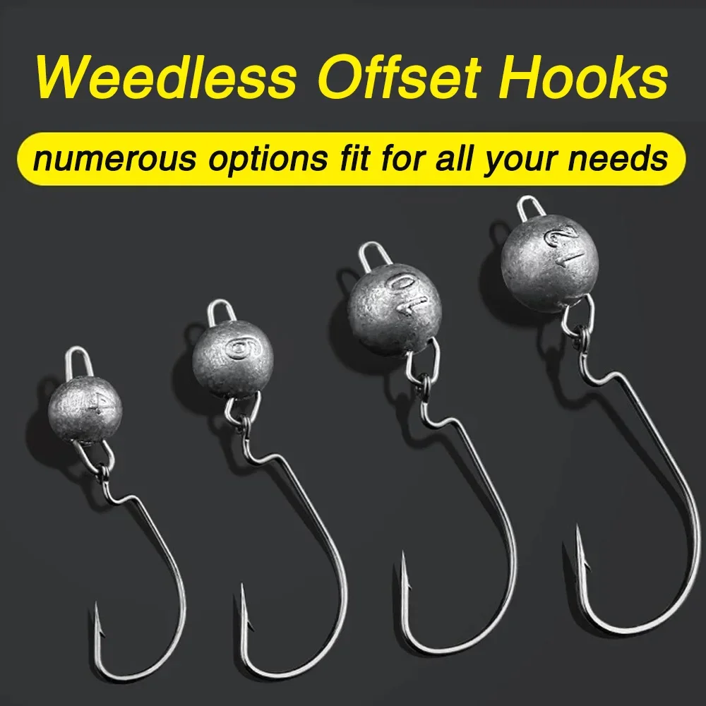 5pcs Metal Jig Head Worm Hooks - Fishing Hook Weedless 리뷰 및 가격