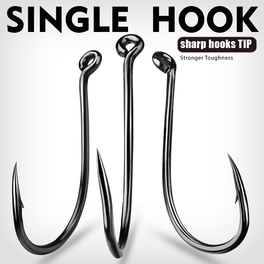 KATYUSHA  100PCS J Hooks 1/0-2 - Fishing Hook Offset 리뷰 및 가격